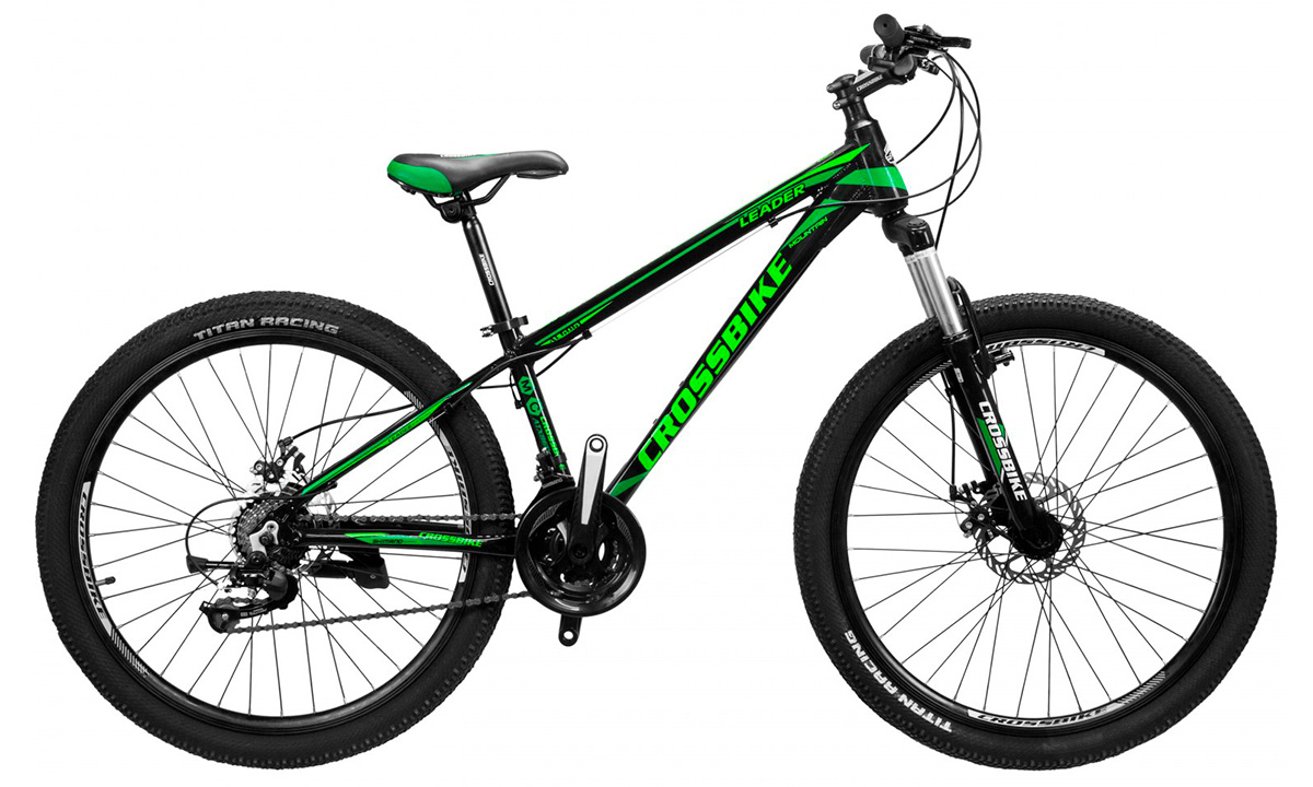 Фотография Велосипед Cross Leader 26" (2020) 2020 Черно-зеленый